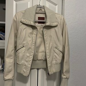 White Beverly Hills Polo Club Leather Jacket